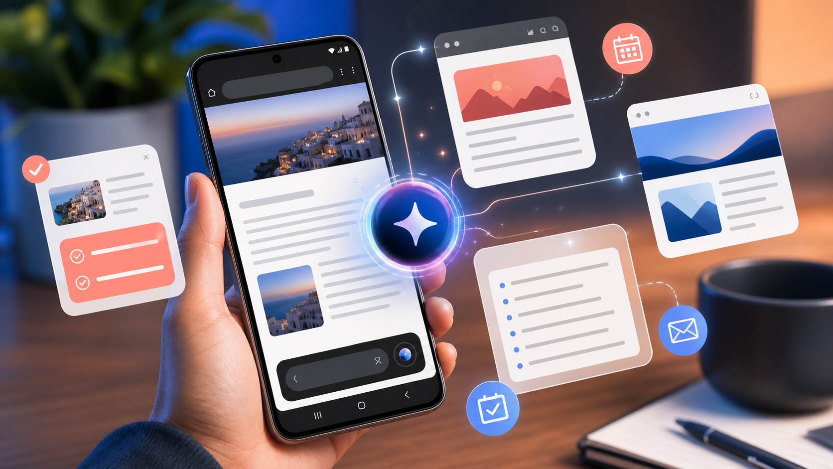ภาพประกอบข่าว Gemini in Chrome บน Android พร้อม Auto Browse